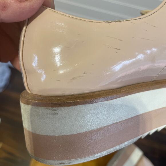 Zara Trafaluc Pale Pink Platform Lace Up Oxfords/Loafers - Picture 5 of 13